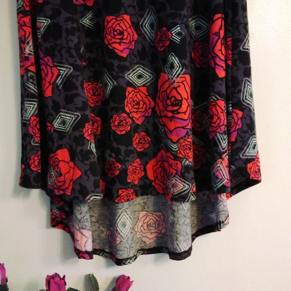LuLaRoe Women's Floral Carly Dress/Tunic Size; XXS - Picture 4 of 7